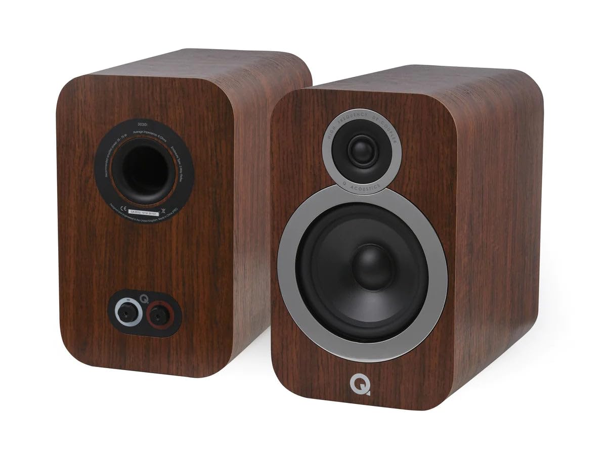 Amazon.com: Q Acoustics 3030i Bookshelf Speakers – English Walnut